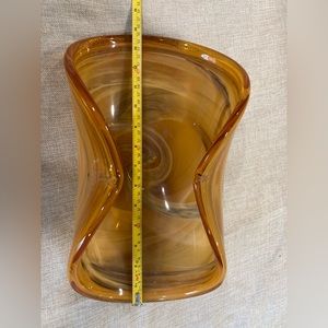 White Cristal Murano Style Dish Basket